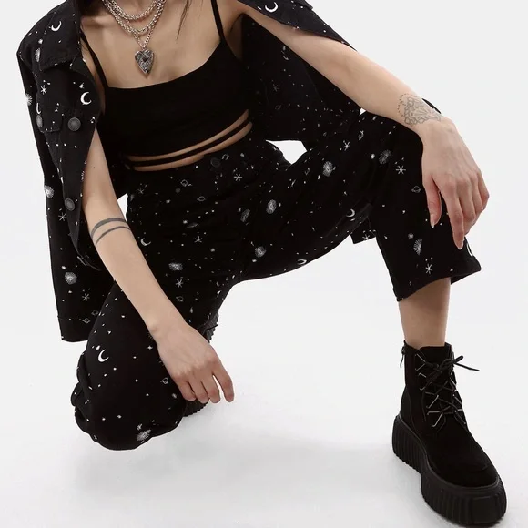 Disturbia ‘Celestial’ Embroidered Jeans - Black - Picture 8 of 9